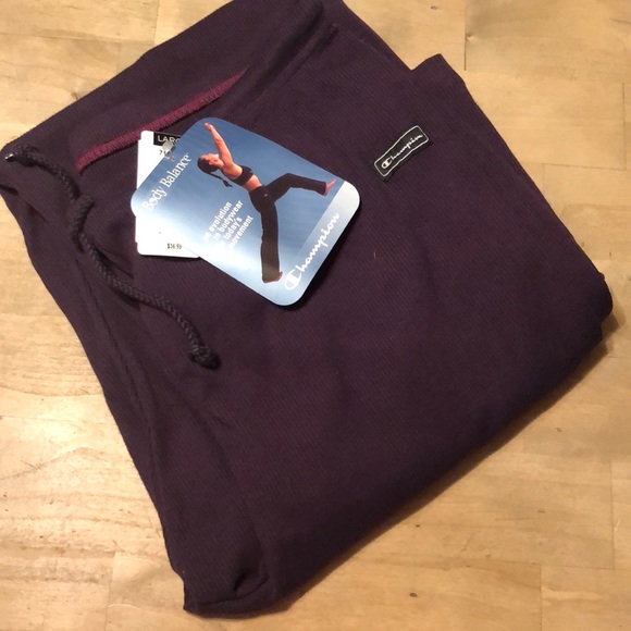 Vtg CHAMPION Size Large Body Balance Dance Pull-On Ribbed Eggplant USA Made NEW - Picture 15 of 15